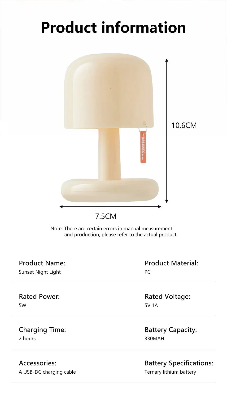 Sunset Night Lamp Mini Desktop Creative USB