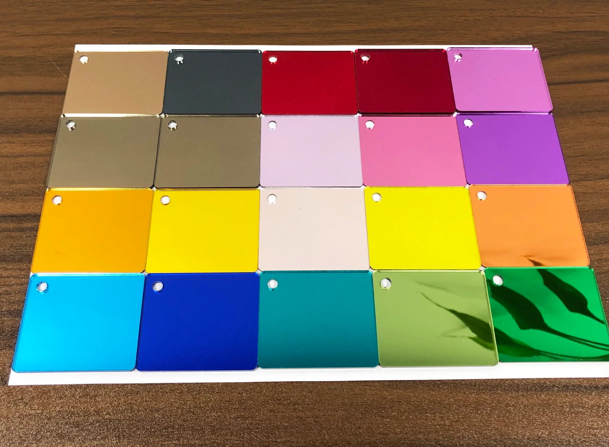 Colorful Rectangle Acrylic Wall Mirror Sheet