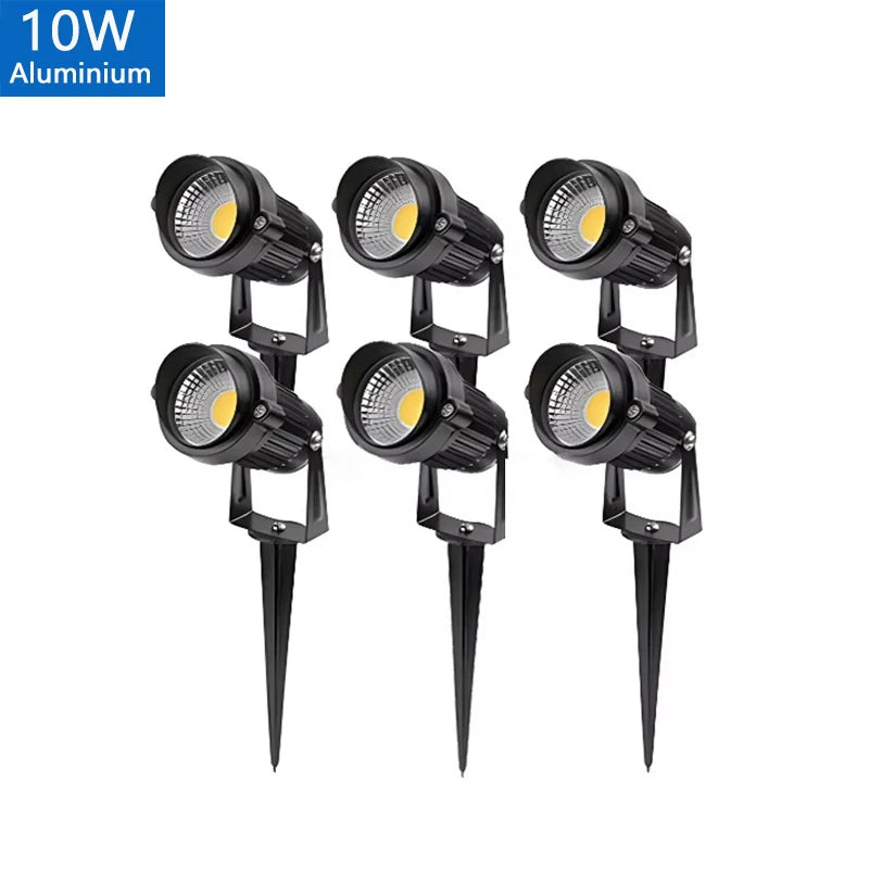 LED Garden Lawn Spike Light Set