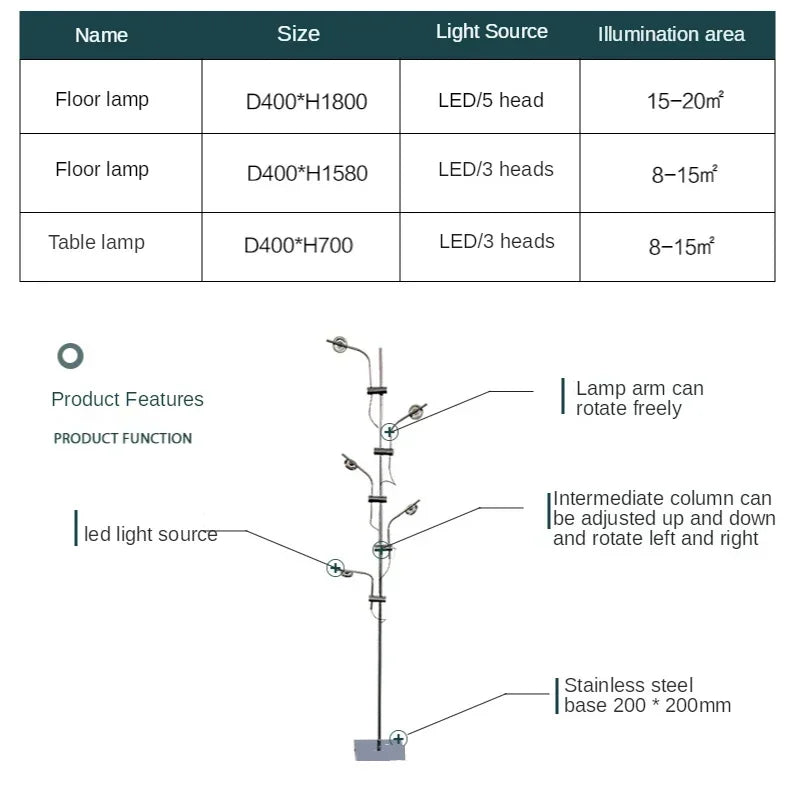 Nordic Rainbow Projection Floor Lamp