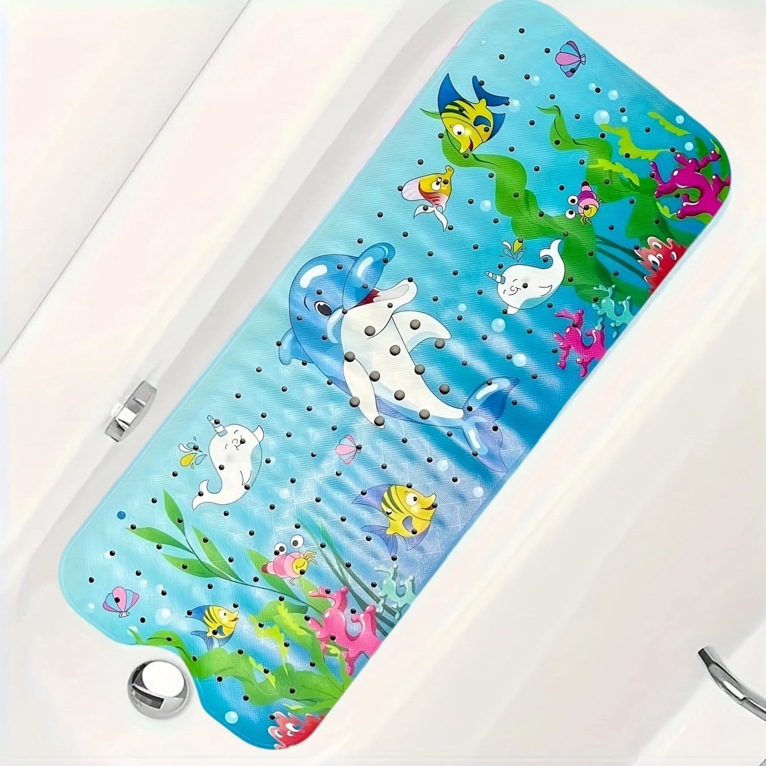 1pc Cartoon Extra Long Bathtub Mat 40x100cm Non Slip Bath Mat