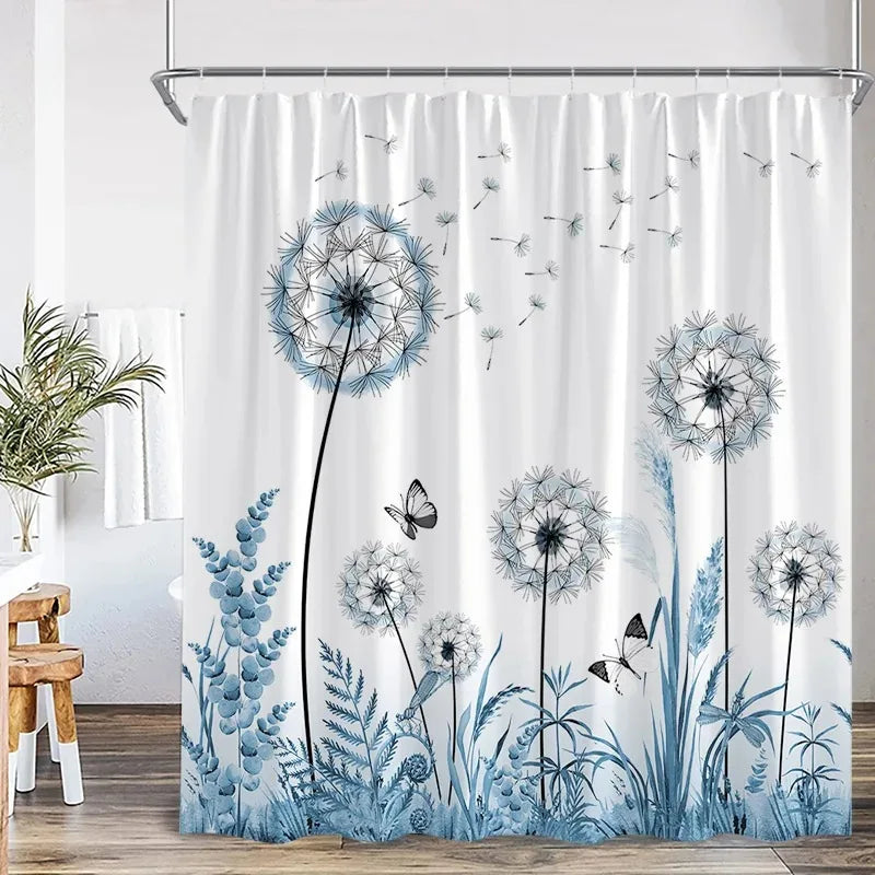 Watercolour Botanical Shower Curtain