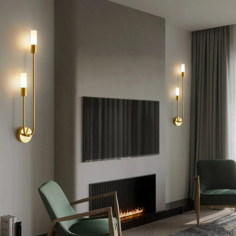 Black Gold Minimalist Wall Lamp
