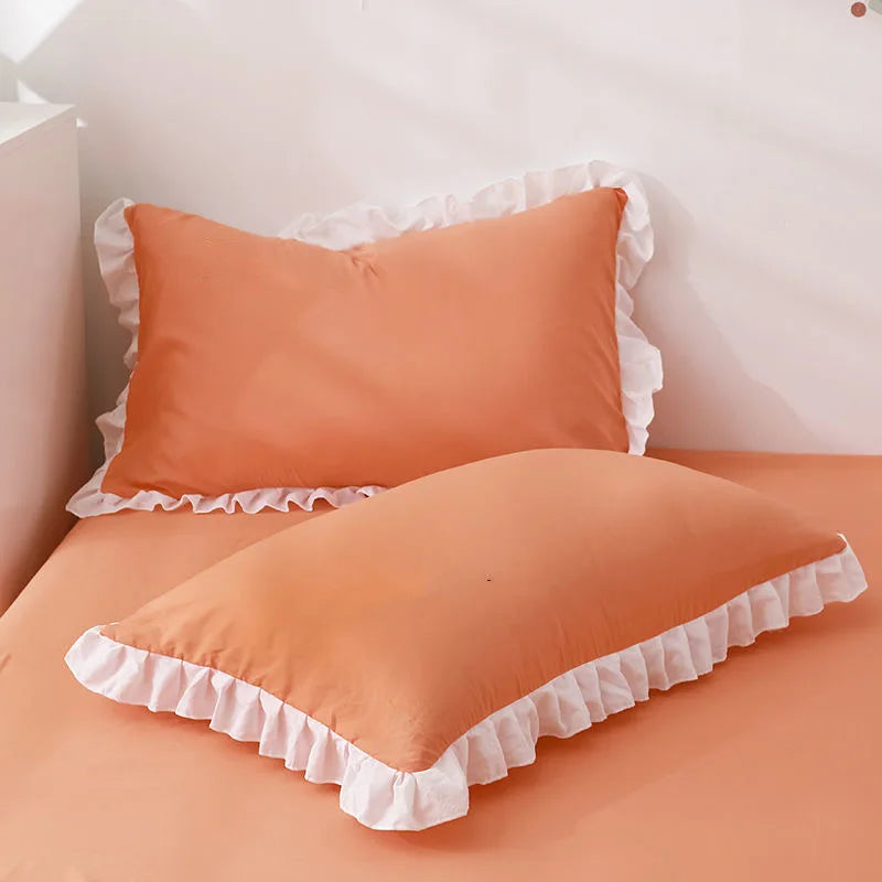Princess Pillowcases With Ruffles Multiple Sizes Pillow Cover Comfortable