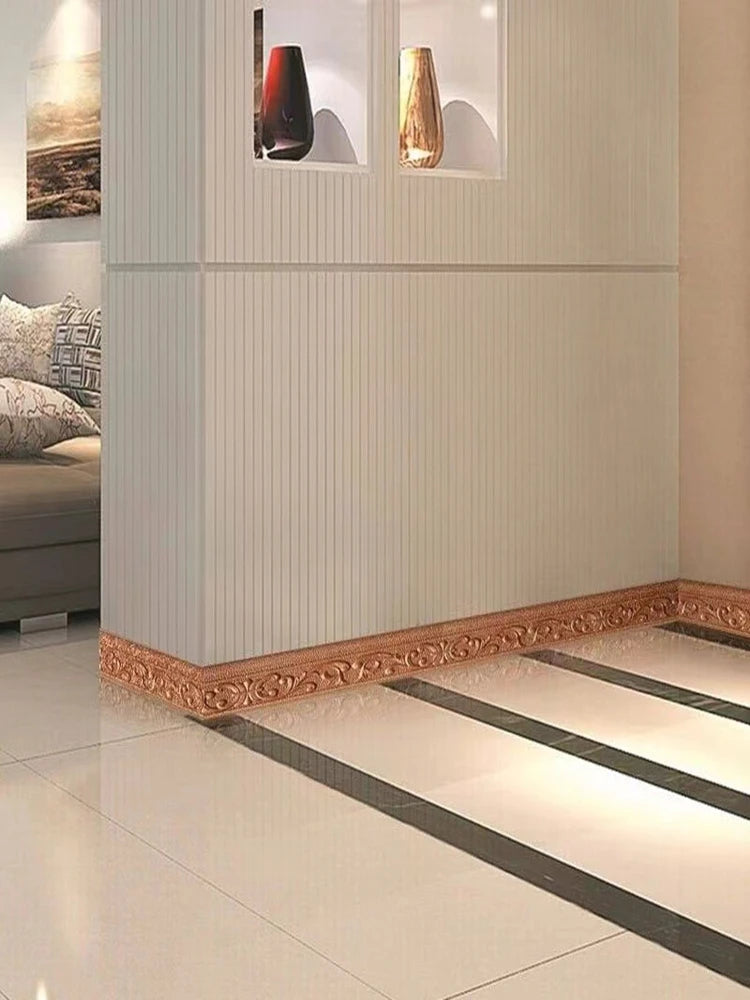 10m/Roll 3D Wall Trim Line Skirting Border Self Adhesive