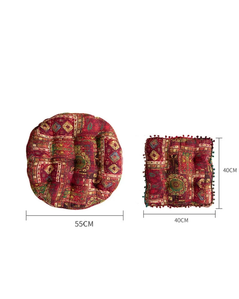 Boho Velvet Tufted Floor Cushion