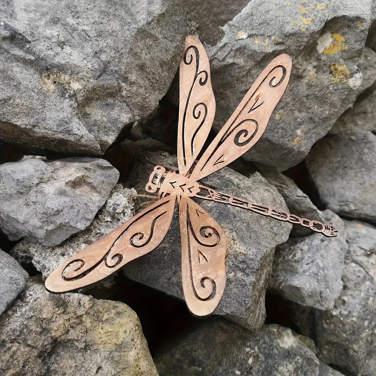 Metal Dragonfly Garden Stake