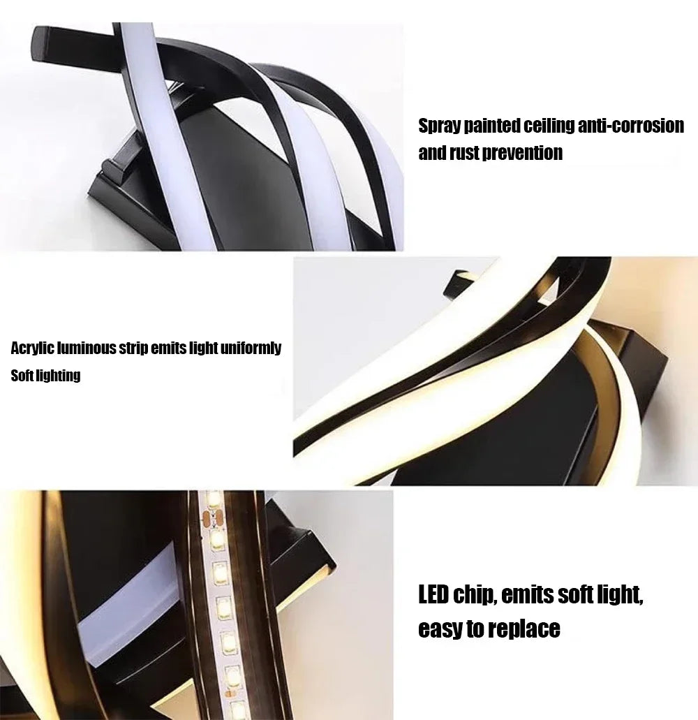 Modern LED Wall Lamp Home Line Decoration Wall Lamp Living Room
