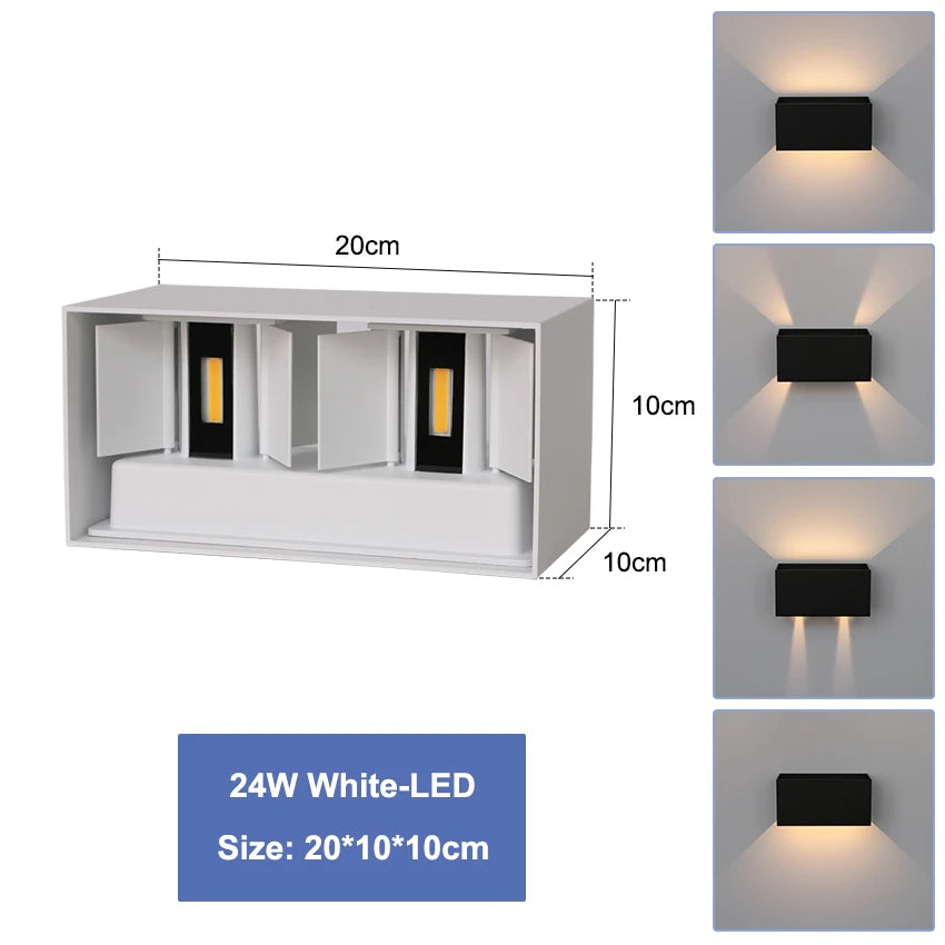 Cube Up And Down LED Wall Light