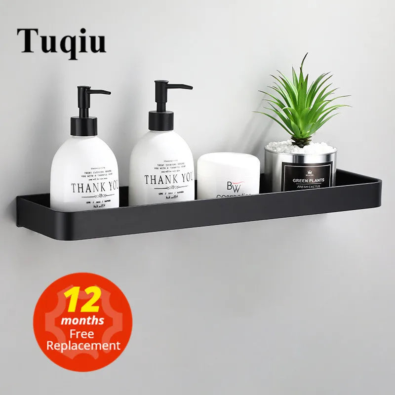 Bathroom Shelf Bath Shower Shelf Aluminum Black Bathroom Corner shelf Wall Mounted Black Aluminum Kitchen Storage holder