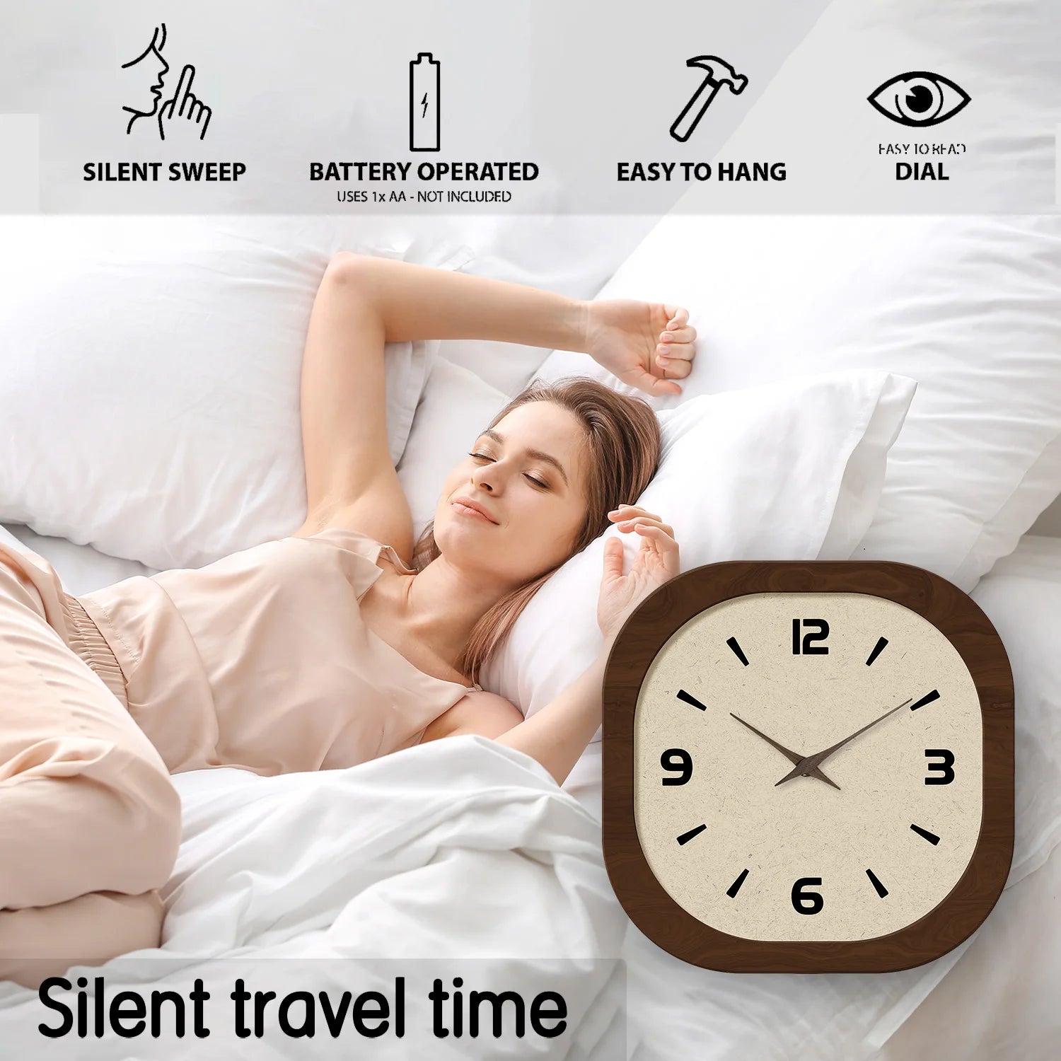 French Cream Crystal Porcelain Wall Clock