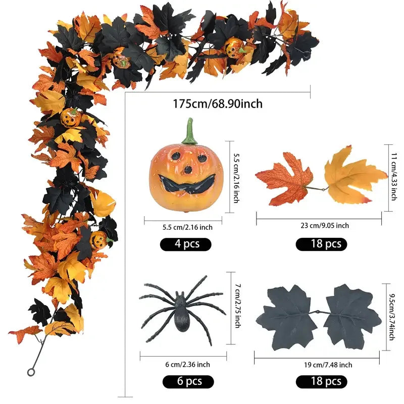 Pumpkin and Maple Leaf Garland