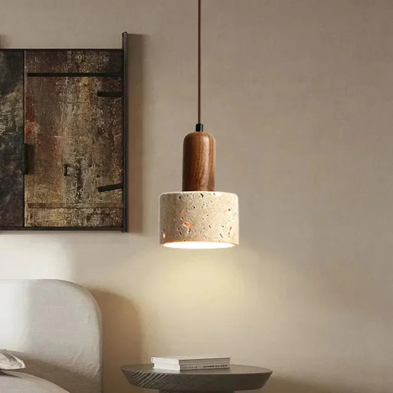 Wabi Sabi Travertine Pendant Light