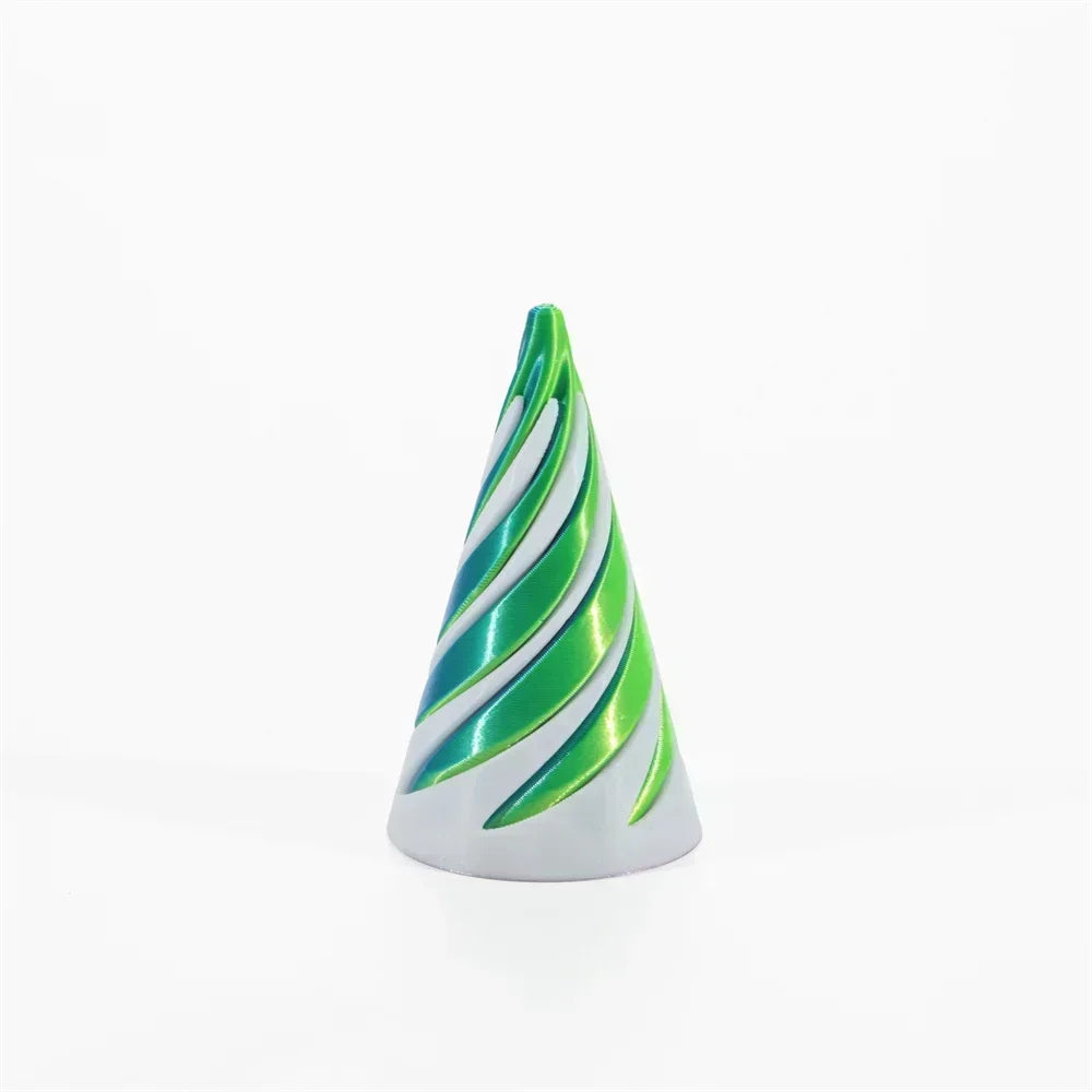 3D Printed Helix Screw Rotating Toys Stress Reducing Tool Pyramid