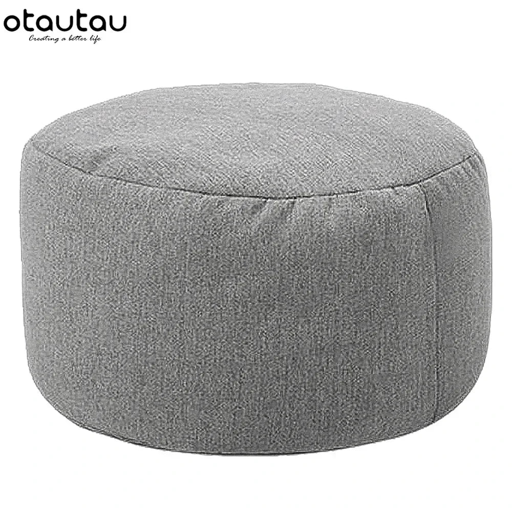 Linen Bean Bag Pouf
