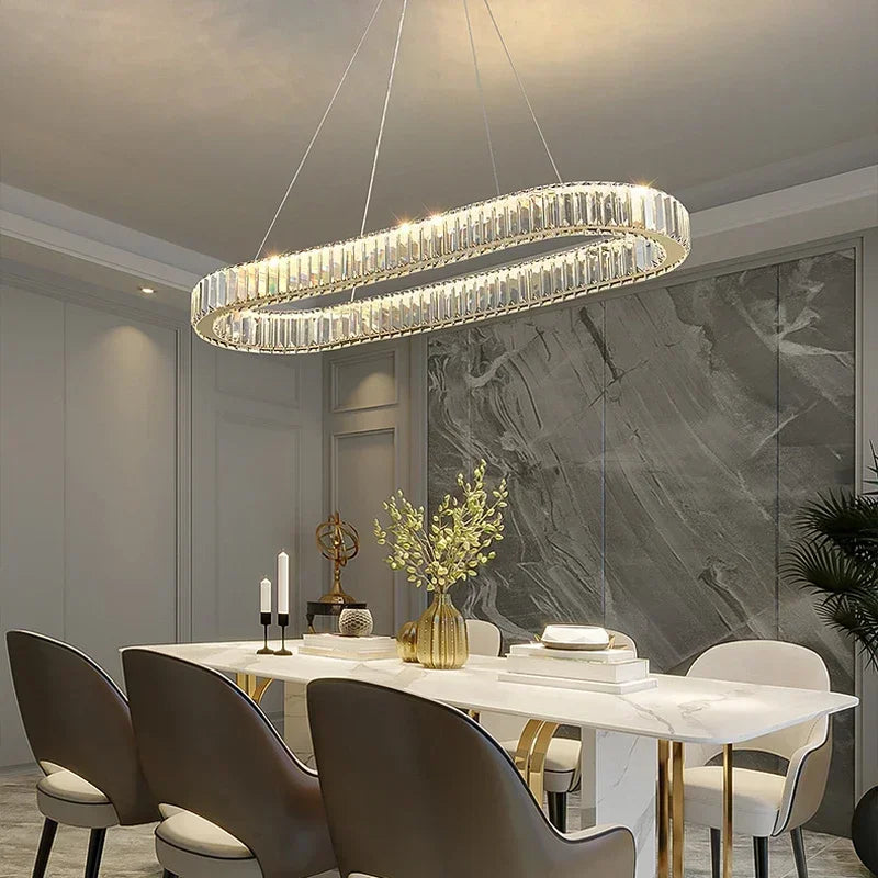Modern Gold Luxury Crystal LED indoor Chandelier Bedroom Living Room