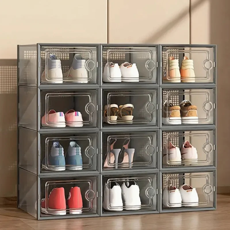 Stackable Clear Shoe Boxes 12 Pack