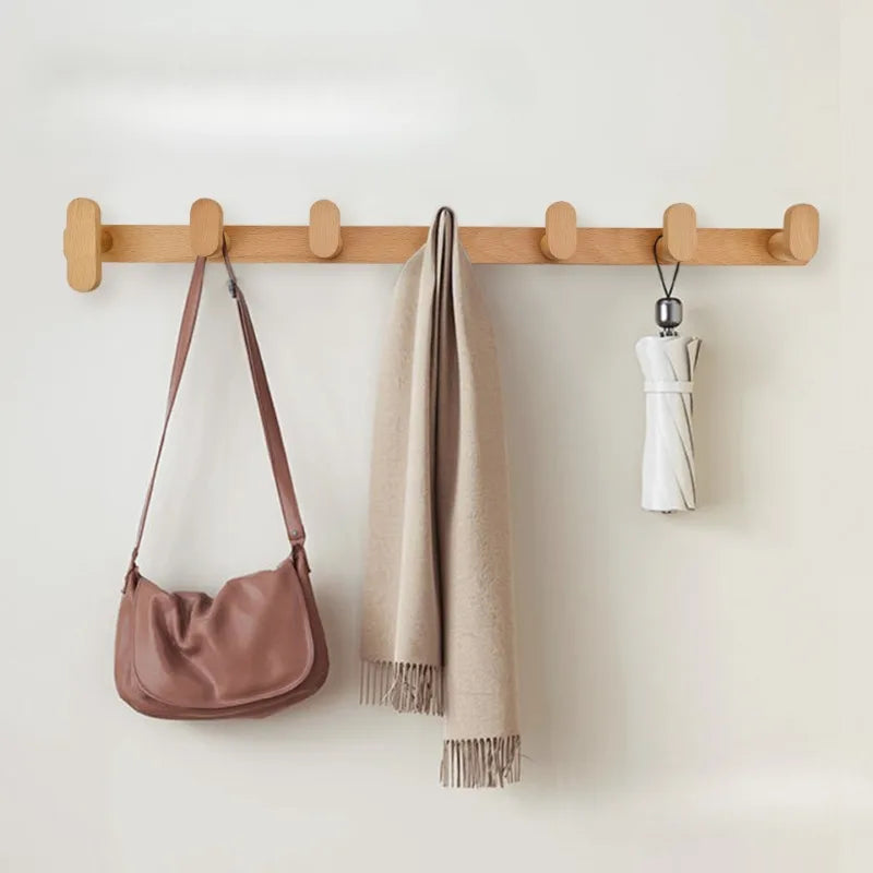 Nordic Solid Wood Adhesive Wall Hook
