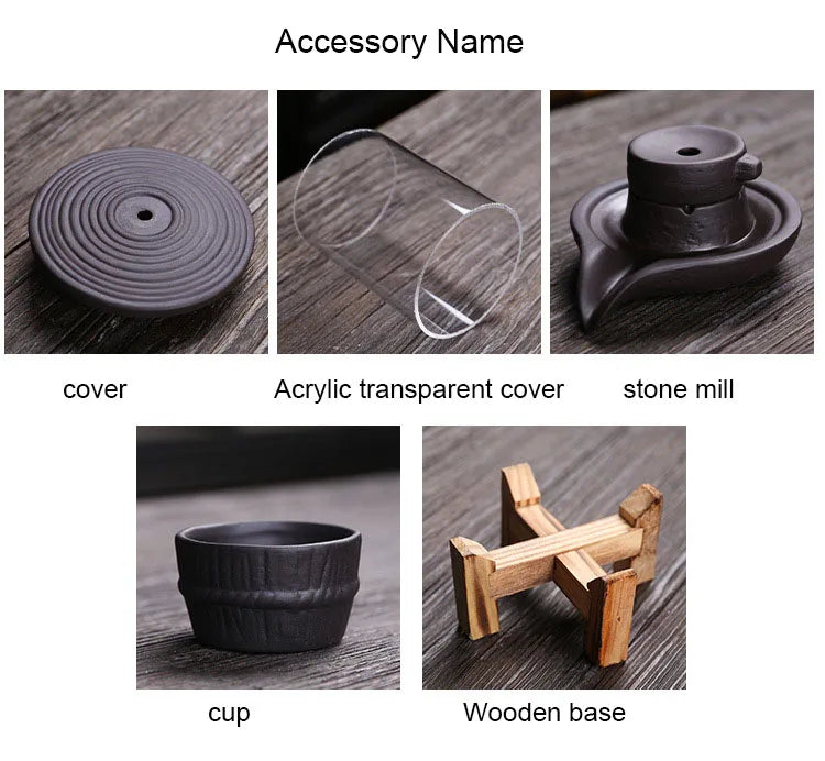 Retro Grinding Stone Backflow Incense Burner