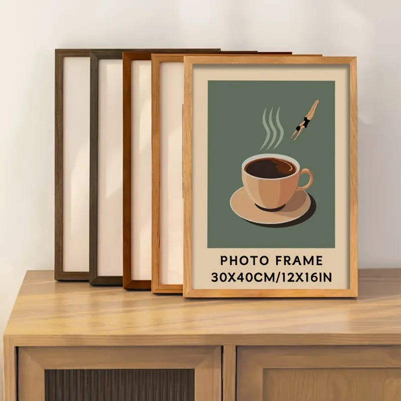 Vintage Wood Photo Frames Pair