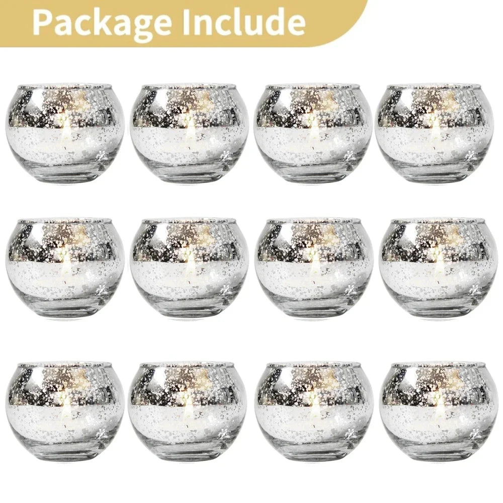 Mercury Glass Votive Candle Holders