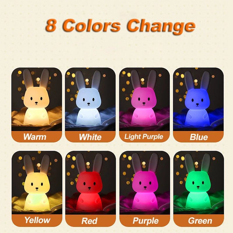 Silicone Rabbit Night Light