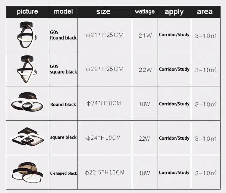 Modern Nordic LED Surface Mounted Ceiling Light
