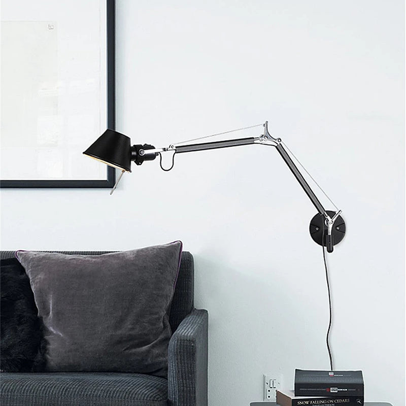 Modern LED Wall Lamp Telescopic Swing Arm E27 Living Room Sconce