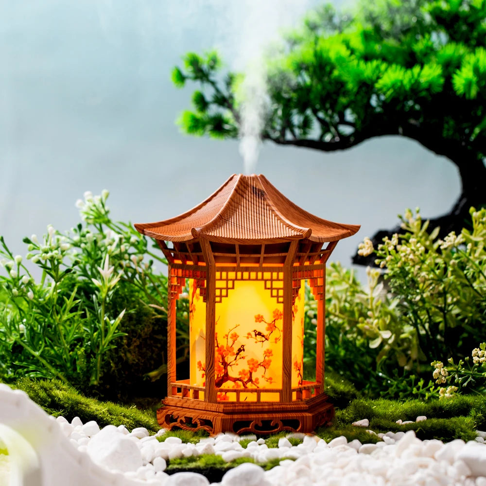 New small pavilion humidifier night light home Chinese style
