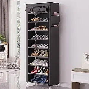 Simple shoe rack with dustproof storage, multi-tier shoe cabinet, dormitory entrance storage stand