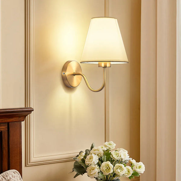 Retro Fabric Bedside Wall Lamp