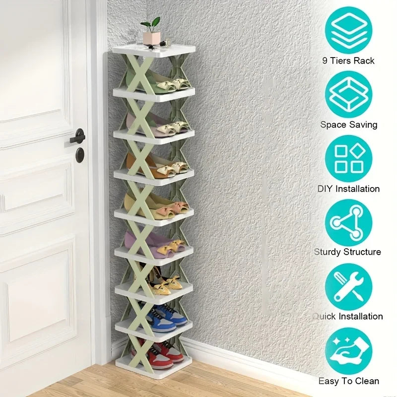 9 Tier Vertical Shoe Rack