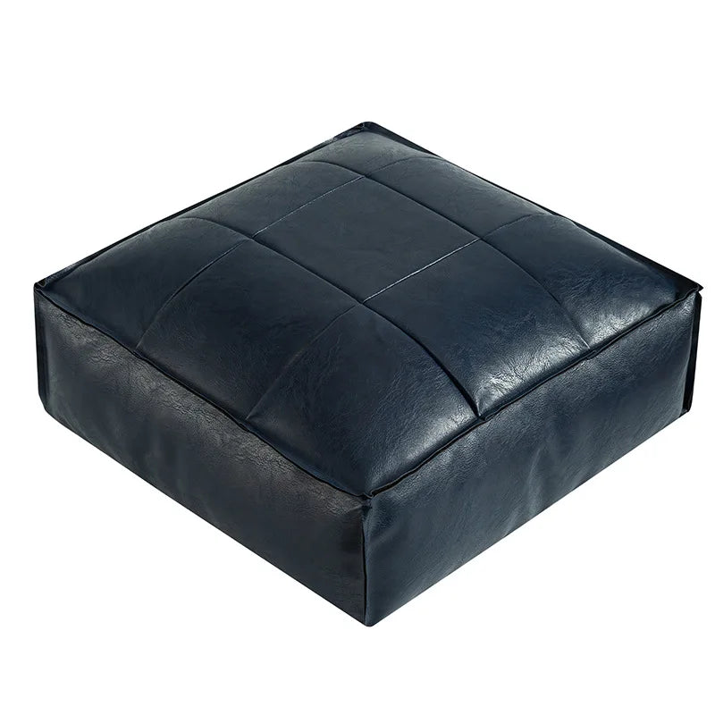 Moroccan Leather Floor Cushion Cover