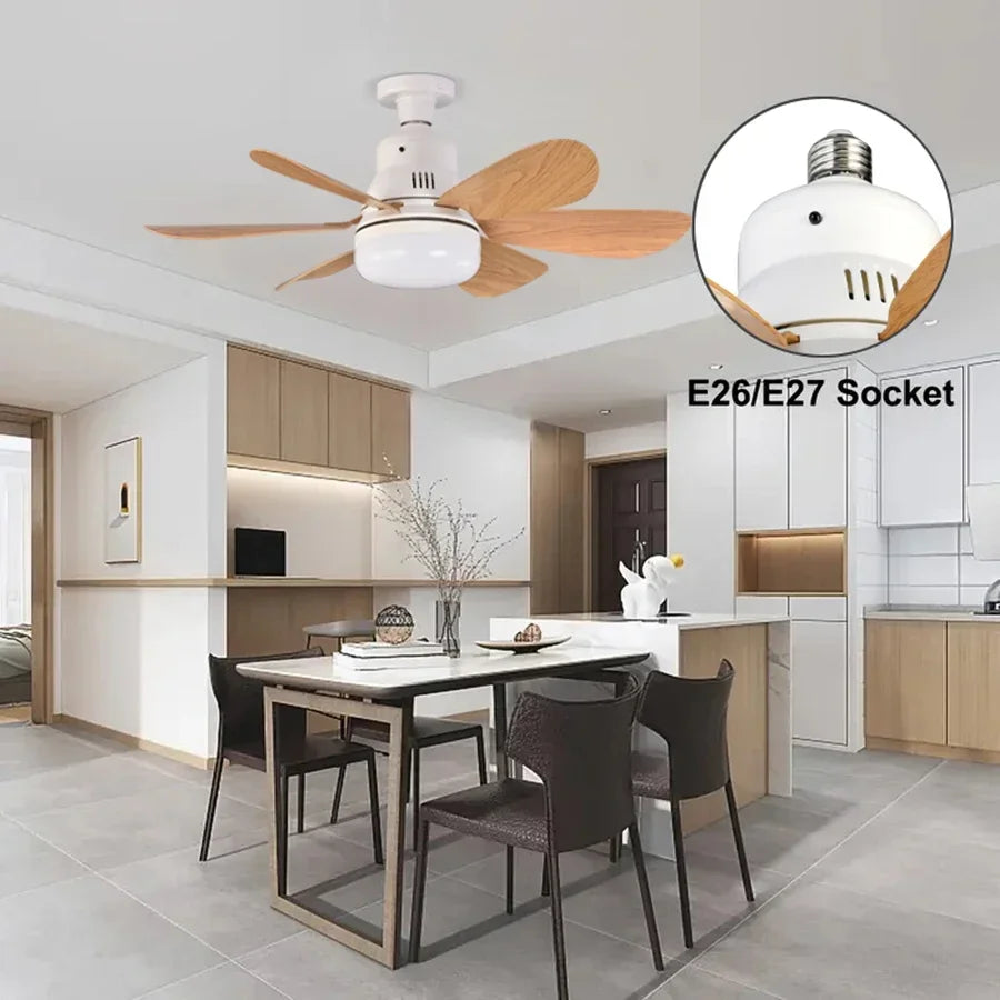 Wood Blade LED Fan Light
