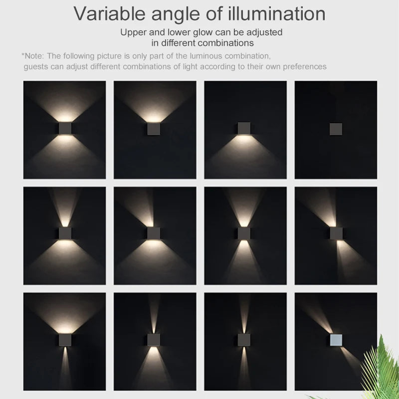 7W LED Wall Lamp, Waterproof, Indoor and Outdoor