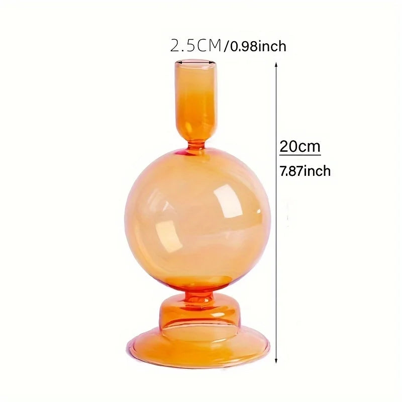 Nordic Glass Candle Holder Vase
