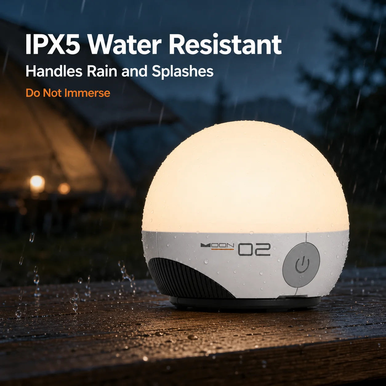 Portable RGB Camping Lantern USB-C Rechargeable LED Tent Light with Magnetic Base, Sliding Color Control, IPX5 Water Resistant for Camping Hiking Home