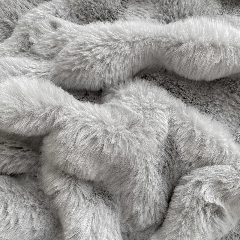 2pcs Fluffy Plush Pillowcase 48x74cm Winter Warm Thickness Pillow Sham