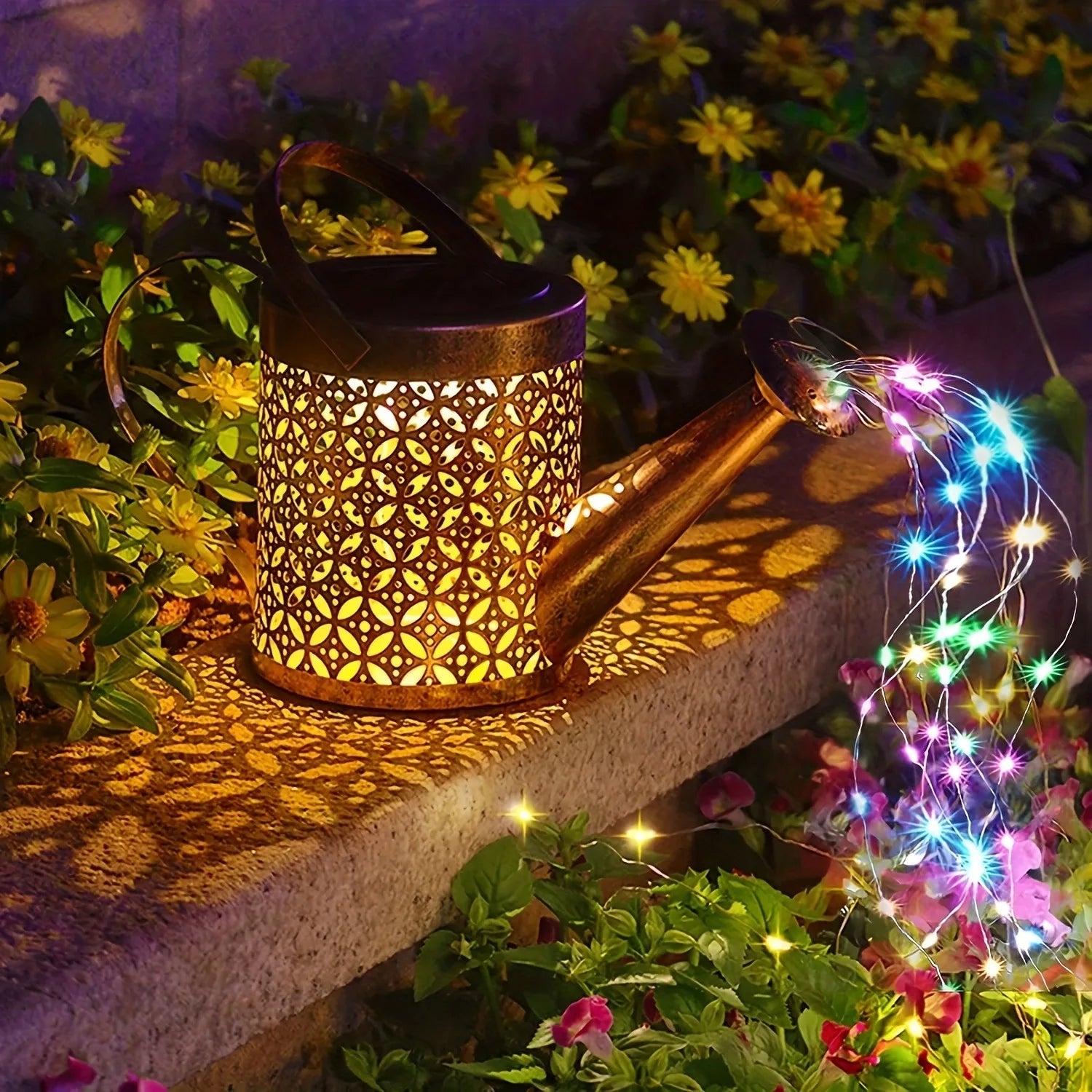 1PC Iron Solar Lantern Outdoor, Solar-Powered Garden Light