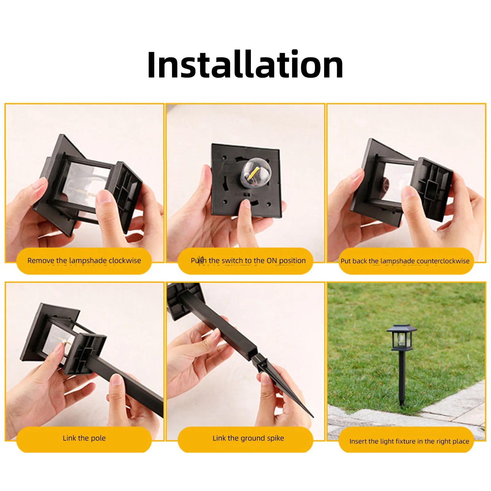 Outdoor Solar LED Ground Stake Light Lawn Lamp