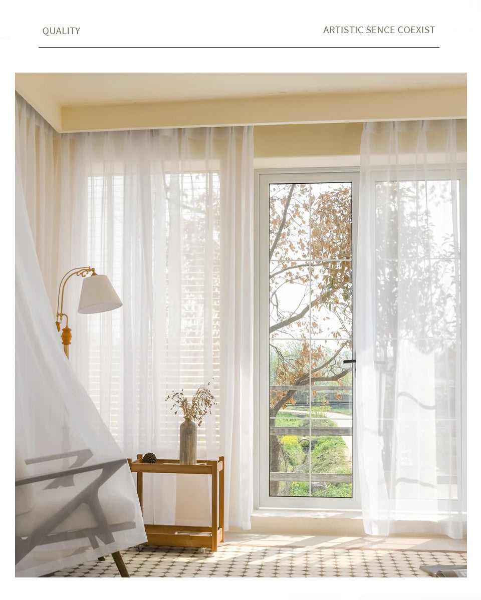 Solid White Sheer Curtains