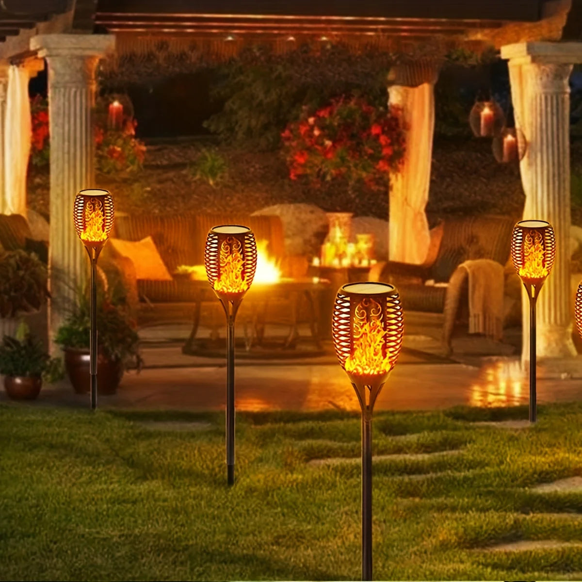 Solar Flame Torch Lights