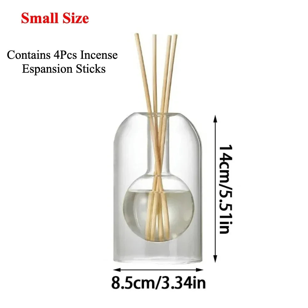 130/200ML Transparent Glass Aromatherapy Diffuser Bottle Glass Storage