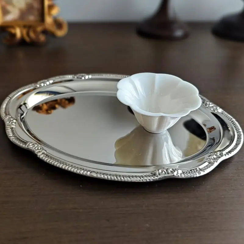 Embossed Oval Serving Tray