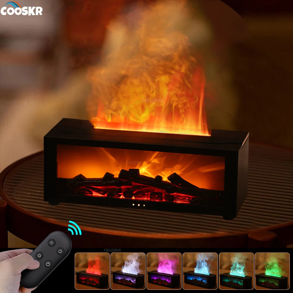 Air Humidifier Essential Oils Humidifiers Home Aroma Humidifier Flame