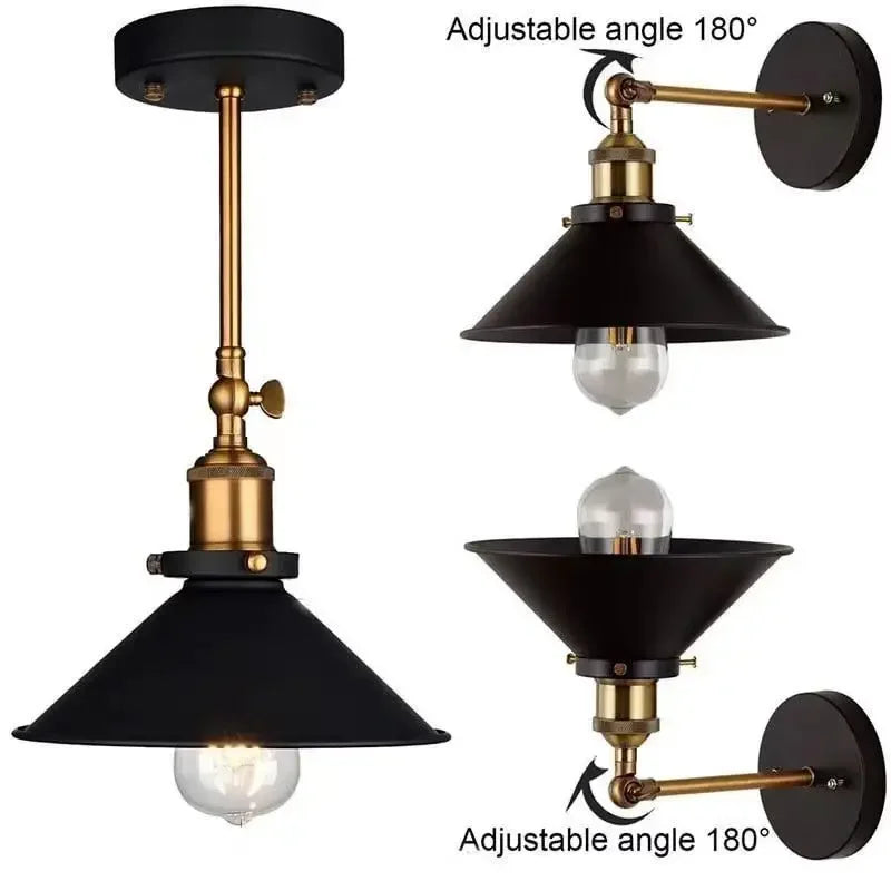 American Industrial Iron Wall Lamp
