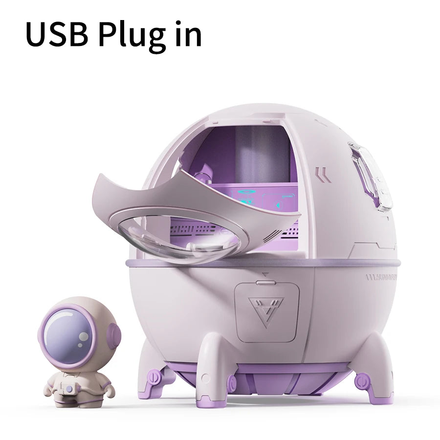 220mL Space Capsule Air Humidifier USB Plug in Rechargeable Mist