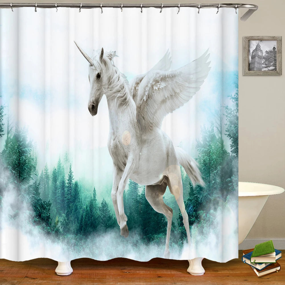 Funny Shower Curtains Bathroom Curtain With Hooks Decor Waterproof Cat
