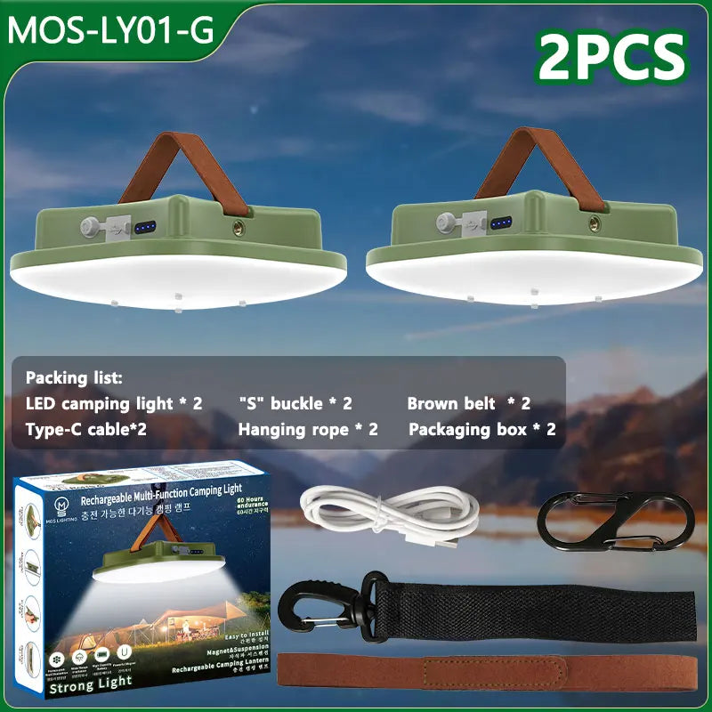 MOSLIGHTING Solar Chargin Tent Strong Light with Magnet Zoom Portable