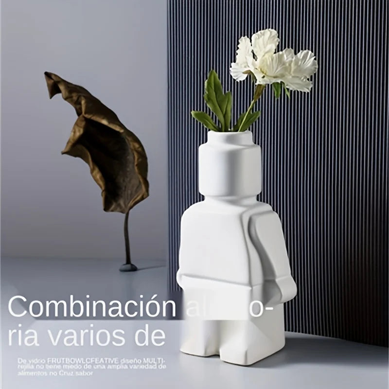 Nordic Ceramic Robot Vase
